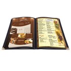Wechef 20pcs Restaurant Cafe Menu Covers 8 5 x14  4 Page 8 View Black Trim