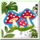 Beginner s Mushroom Latch Hook Rug And Cushion Kit