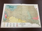 Rare Vintage 1932 Geologic Map Of South Dakota  22 3 4 X 34  Wall Art Old Paper 