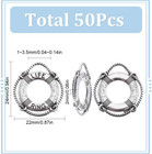1 Box 50pcs Lifering Charm Vintage Charms Life Ring Antique Silver Tibetan Swimm