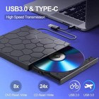     slim External Cd Dvd Drive Usb 3 0 Disc Player Burner Writer For Laptop Pc Mac