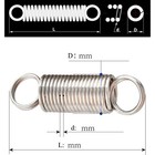 0 3 4mm Wire Dia expansion Extension Tension Spring 300mm Stainless Steel Spring