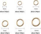 1500pcs Mixed 6 Sizes Open Jump Rings 4mm 5mm 6mm 7mm 8mm 10mm Jump Ring