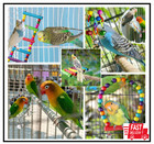 Bird Parakeet Cockatiel Toys  Birds Cage Accessories Swing Climbing Ladders