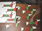 New 20 Pc Wooden Dachshund Dog Christmas Ornaments   Gift Tags 6    Carved Words