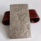 Old Chinese Tibet Silver Hand-carved Dragon Amulet Pendant Waist Tag