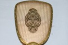 Vtg Gold Tone Metal Vanity Hair Brush Bristles 10  Ornate Baroque Victorian 