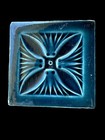 Lot Of 18 Antique J   Jg Low Art Tile Works Chelsea Ma Blue Green Flower 1881