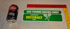 Vintage Antique Flintkote Tennis Court Advertising Shoes Only 12  Metal Gas Sign