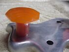 Vintage Large Easter Bunny Aluminum Cookie Cutter 2 Orange Bakelite Knobs