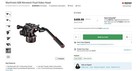 Manfrotto 608 Nitrotech Fluid Video Head  Quick Release Pan Handle Mvh608ahus