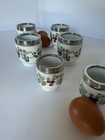 Royal Worcester Porcelain Egg Coddlers  Vintage  Made In England  Set Of 6