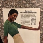 1974 Sears Roebuck Womens Pants Vtg 1970s 70s Print Ad That Can Stand Kneeling