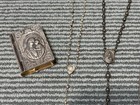 Vintage Lot 3 Crucifix Rosary All Sterling Silver Beads Estate  12 