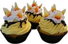 Dezicakes Fake Cupcakes  Artificial Food Set Of 3 Candy Corn Cupcakes