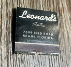 Vintage Matchbook Full Feature Old Vintage Leonard   s Lape  a Antique Restaurant