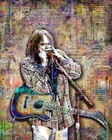 Neil Young Tribute Pop Art 12x18inch Poster  Neil Young Pop 2 Free Shipping Us