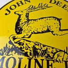 Vintage John Deere Porcelain Farm Sign - Tractor Gas Pump Motor Oil Sign