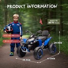 24v Kids Electric Atv Ride On Car W remote led battery Power Wheels Toys blue