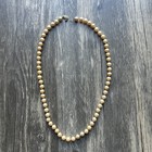 Vintage Pearl Beaded Necklace W  14k Gold Clasp Round Pearls Needs Repair