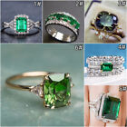 Fashion Cubic Zircon Wedding 925 Silver Plated gold Plated Rings Jewelry Sz 6-10