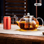 Glass Teapot Stovetop 40 Oz 1200ml  Borosilicate Clear Tea Kettle With Removable