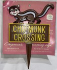 Vintage 1970  chipmunk Crossing  Yard Lawn Sign Art Line Inc