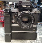 Vintage Nikon F2 Film Camera 50mm 1 8 Md-2   Mb1 Motor Drive And Battery Pack Bo