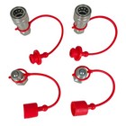 2sets Ball For Pioneer Style 1 2  Npt Hydraulic Coupler Quick Connect Coupling