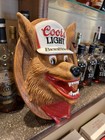 Coors Light Beer Wolf 3-d Face Sign Bar Pub Man Cave Decor 14   x10    Vintage 1987 