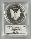 2019-w American Silver Eagle  1 Pcgs Pr70 Dcam Fun Show  Signed T  Cleveland