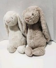 Jellycat Large Bashful Cream   Beiger Bunny Rabbit Plush Lot Of 2