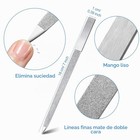 3pcs Metal Diamond Nail File Set Stainless Steel Double Sided Manicure