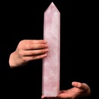 Large Healing Crystal Obelisk Tower Rose Quartz Point Wand Crystal Decor Reik   