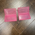 2 Oem Nintendo Ds  4 Slot  Game Hard Carrying Case Pink Cartridge Holders