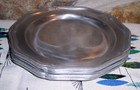 Wilton Armetale Rwp Pewter Queen Anne 9    Salad Plates Scalloped Set Of 4
