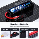 2x Zeee 4s Lipo Battery 10000mah Qs8 Plug 14 8v 120c Soft Pack For Xmaxx Rc Car