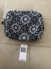 Vera Bradley Medium Cosmetic Bag - Charcoal Medallion Nwt Lined Make-up