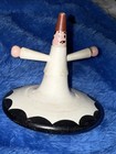 Chef Man Figurine Wooden Spinning Top dreidel Vintage Hand Painted
