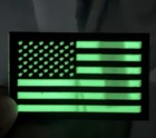 Us Flag Patch Glow In The Dark 3-5 16  X 2  Pvc Hook Loop Patch Tactical