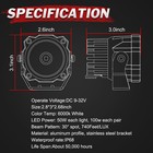 Pair 2 6inch Led Driving Light Pods Spot Beam Off Road Atv Truck Deep Reflector