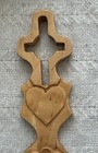 Vintage Welsh Love Spoon - Hand Carved Wooden Spoon From Wales Signed 1995