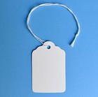 Merchandise Tags With String Attached - 2 1 4    X1 7 16    - White Marking 500