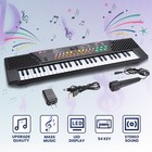 Portable Electronic Keyboard Piano 54key W mic Adapter Microphone For Kids adult