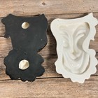 Vintage Greek Classical Theatrical Mask Ceramic Wall Hanging Thalia Melpomene K4