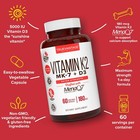 Vitamin K2 D3 With 180mcg K2 And 5000 Iu D3 Supplement For Heart And Bone Health