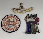 The Beatles Yellow Submarine   Sgt  Pepper Embroidered Iron-on Patches Set Of 3