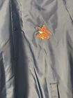 Vtg  Anheuser-busch Bomber Jacket Navy Blue  Lined Adult Large Embroidery Logo