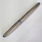 1950s Lady Sheaffer Skripsert Fountain Pen Periwinkle Blue Gold Paisley Fishnet 