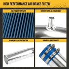 Front Cold Air Intake Kit   Blue Filter 2 5 Fit For 2001-2005 Honda Civic 1 7l